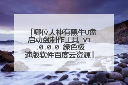 哪位大神有黑牛U盘启动盘制作工具 V1.0.0.0 绿色极速版软件百度云资源