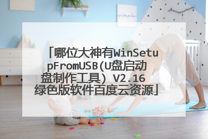哪位大神有WinSetupFromUSB(U盘启动盘制作工具) V2.16 绿色版软件百度云资源