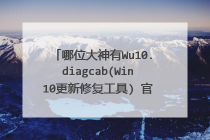 哪位大神有Wu10.diagcab(Win10更新修复工具) 官方版软件百度云资源