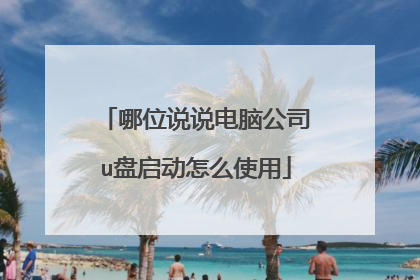 哪位说说电脑公司u盘启动怎么使用
