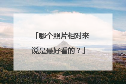 哪个照片相对来说是最好看的?