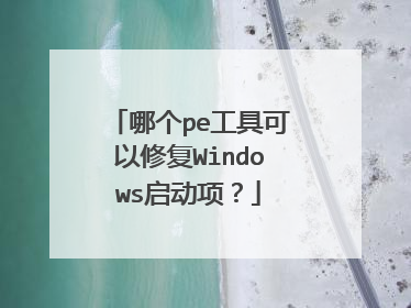 哪个pe工具可以修复Windows启动项？