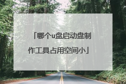 哪个u盘启动盘制作工具占用空间小