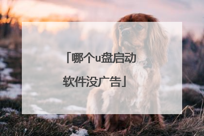 哪个u盘启动软件没广告