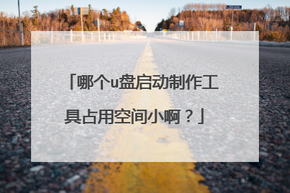 哪个u盘启动制作工具占用空间小啊?