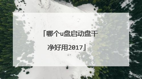 哪个u盘启动盘干净好用2017