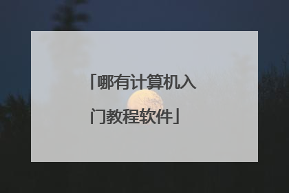 哪有计算机入门教程软件