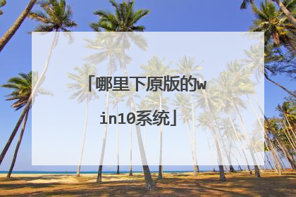 哪里下原版的win10系统