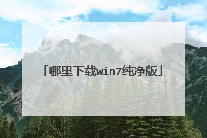 哪里下载win7纯净版