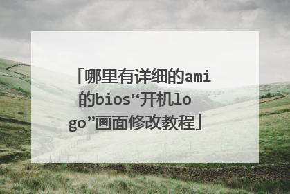 哪里有详细的ami的bios“开机logo”画面修改教程
