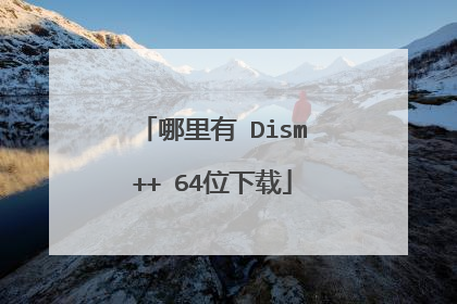 哪里有 Dism++ 64位下载