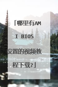 哪里有AMI BIOS设置的视频教程下载?