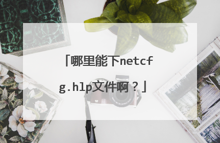 哪里能下netcfg.hlp文件啊?