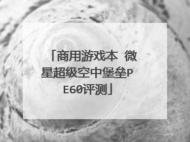 商用游戏本 微星超级空中堡垒PE60评测