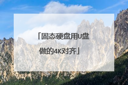 固态硬盘用U盘做的4K对齐