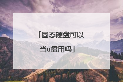 固态硬盘可以当u盘用吗