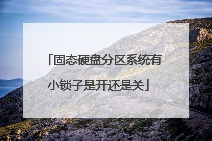 固态硬盘分区系统有小锁子是开还是关