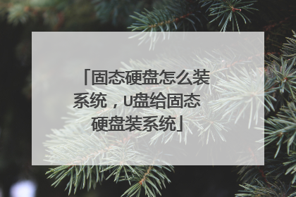 固态硬盘怎么装系统,U盘给固态硬盘装系统