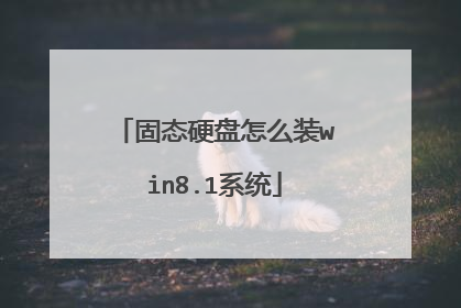 固态硬盘怎么装win8.1系统