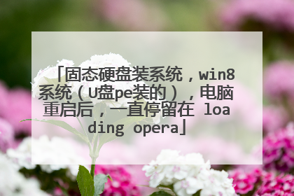 固态硬盘装系统,win8系统(U盘pe装的),电脑重启后,一直停留在 loading opera