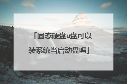 固态硬盘u盘可以装系统当启动盘吗