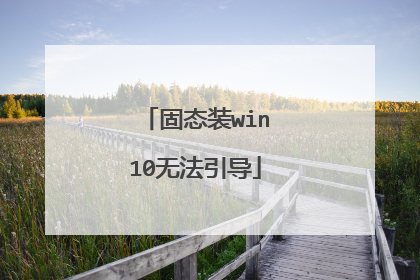固态装win10无法引导