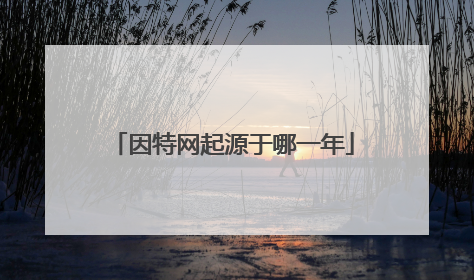 因特网起源于哪一年