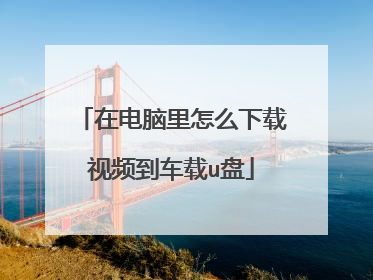 在电脑里怎么下载视频到车载u盘