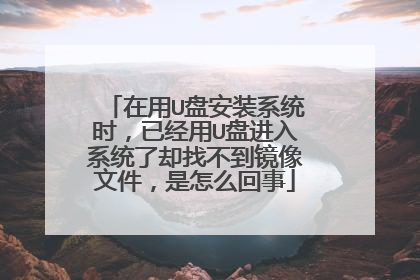 在用U盘安装系统时，已经用U盘进入系统了却找不到镜像文件，是怎么回事