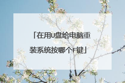 在用U盘给电脑重装系统按哪个F键
