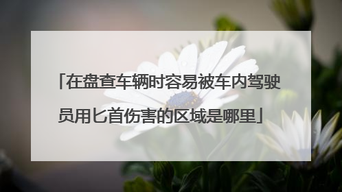 在盘查车辆时容易被车内驾驶员用匕首伤害的区域是哪里