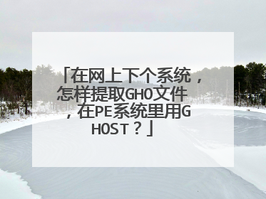 在网上下个系统,怎样提取GHO文件,在PE系统里用GHOST?