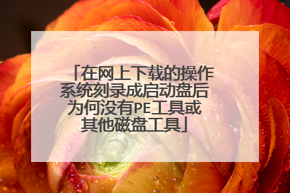 在网上下载的操作系统刻录成启动盘后为何没有PE工具或其他磁盘工具