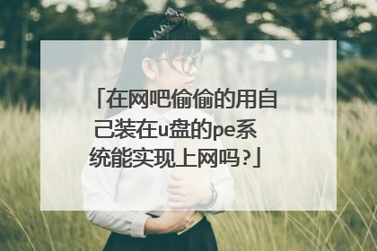 在网吧偷偷的用自己装在u盘的pe系统能实现上网吗?