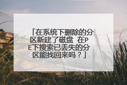 在系统下删除的分区新建了磁盘 在PE下搜索已丢失的分区能找回来吗?