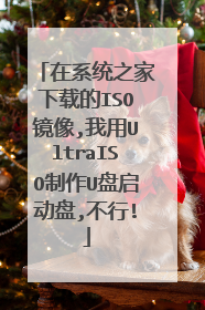 在系统之家下载的ISO镜像,我用UltraISO制作U盘启动盘,不行!