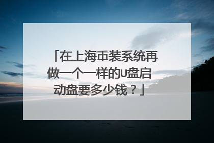 在上海重装系统再做一个一样的U盘启动盘要多少钱?