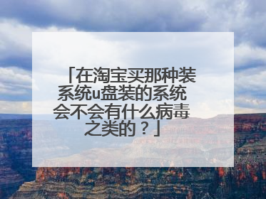 在淘宝买那种装系统u盘装的系统会不会有什么病毒之类的？