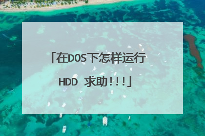 在DOS下怎样运行 HDD 求助!!!