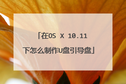 在OS X 10.11下怎么制作U盘引导盘
