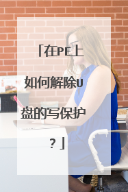 在PE上如何解除U盘的写保护?