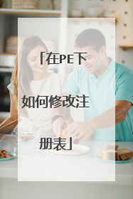在PE下如何修改注册表