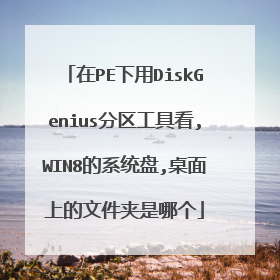 在PE下用DiskGenius分区工具看,WIN8的系统盘,桌面上的文件夹是哪个