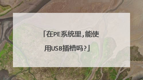 在PE系统里,能使用USB插槽吗?