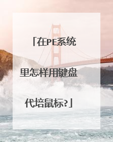 在PE系统里怎样用键盘代培鼠标?