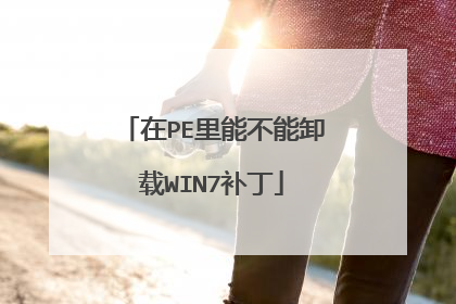 在PE里能不能卸载WIN7补丁