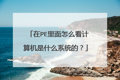 在PE里面怎么看计算机是什么系统的?