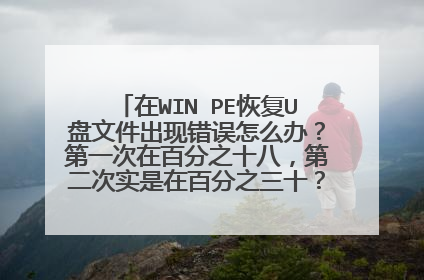在WIN PE恢复U盘文件出现错误怎么办?第一次在百分之十八,第二次实是在百分之三十?不过出现错误之