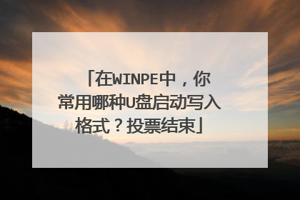 在WINPE中,你常用哪种U盘启动写入格式?投票结束