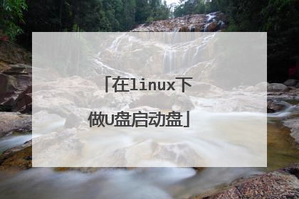 在linux下做U盘启动盘